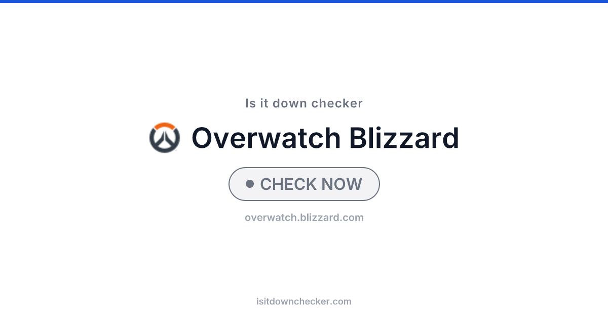 Is Overwatch Down? Check Status Now | Is it down checker