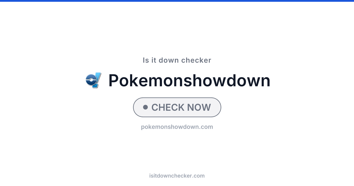 Is Pokemon Showdown Down? Check Status Now | Is it down checker