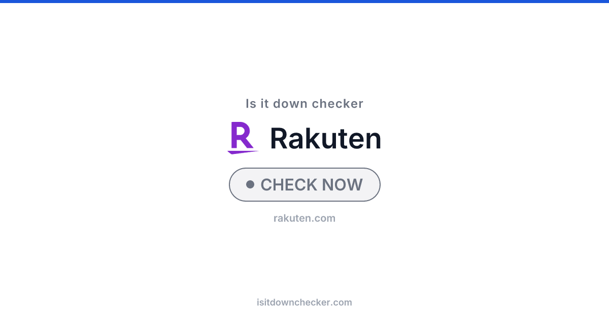 Is Rakuten Down? Check Shopping Status Now | Is it down checker