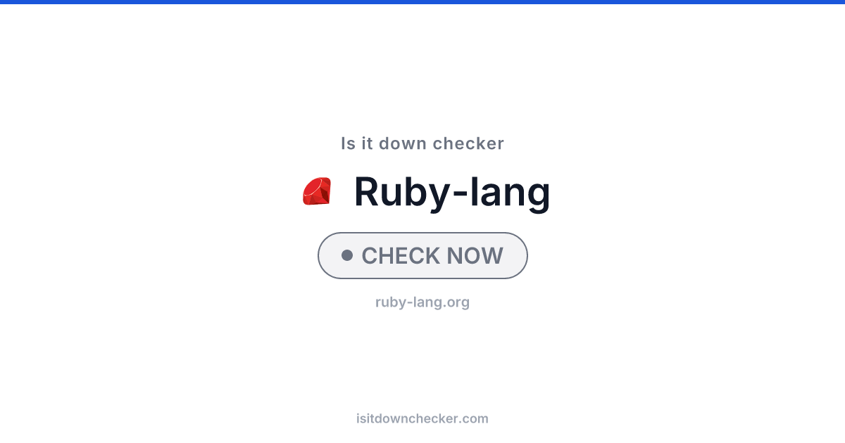Is Ruby Down? Check Dev Tools Status Now | Is it down checker