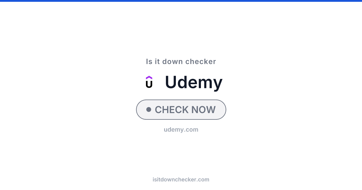 Is Udemy Down? Check Education Status Now | Is it down checker